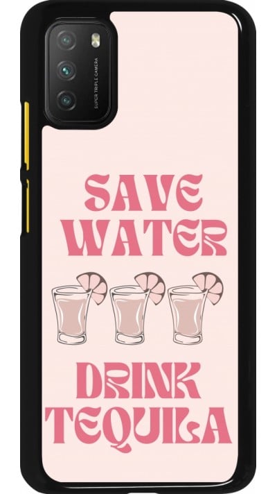 Xiaomi Poco M3 Case Hülle - Cocktail Save Water Drink Tequila