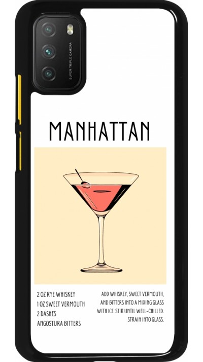 Coque Xiaomi Poco M3 - Cocktail recette Manhattan