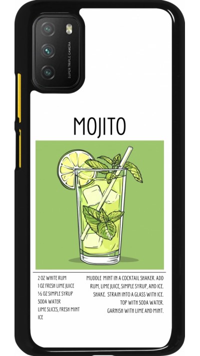 Xiaomi Poco M3 Case Hülle - Cocktail Rezept Mojito