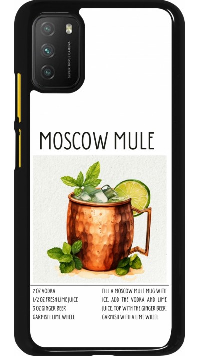 Xiaomi Poco M3 Case Hülle - Cocktail Rezept Moscow Mule