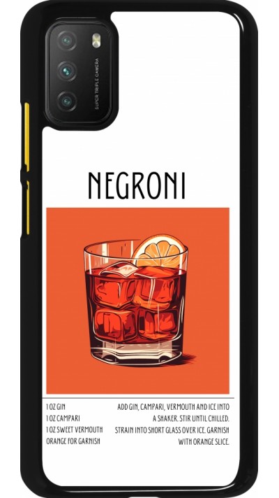 Coque Xiaomi Poco M3 - Cocktail recette Negroni