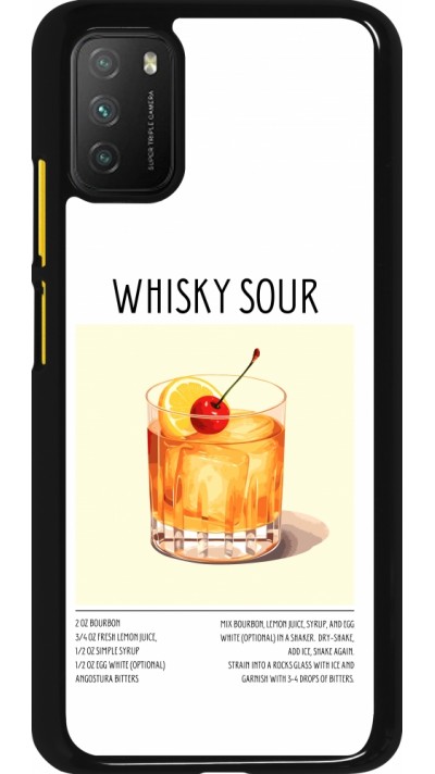Xiaomi Poco M3 Case Hülle - Cocktail Rezept Whisky Sour