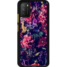Coque Xiaomi Poco M3 - Flowers Dark