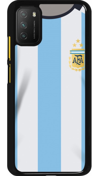 Coque Xiaomi Poco M3 - Maillot de football Argentine 2022 personnalisable