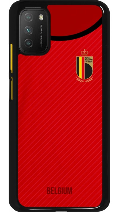 Coque Xiaomi Poco M3 - Maillot de football Belgique 2022 personnalisable