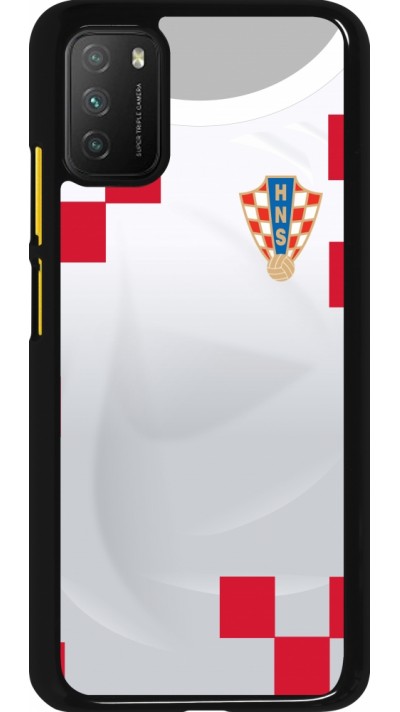 Coque Xiaomi Poco M3 - Maillot de football Croatie 2022 personnalisable
