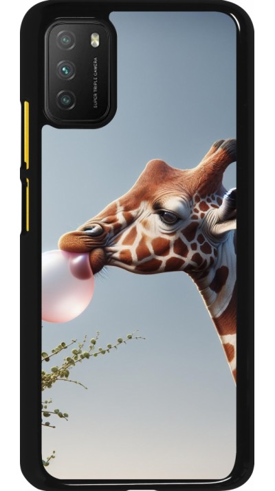 Coque Xiaomi Poco M3 - Girafe à bulle