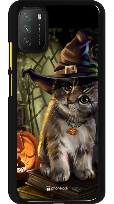 Coque Xiaomi Poco M3 - Halloween 21 Witch cat