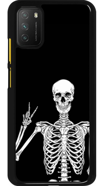 Coque Xiaomi Poco M3 - Halloween 2023 peace skeleton