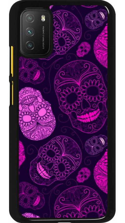 Coque Xiaomi Poco M3 - Halloween 2023 pink skulls