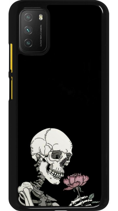 Coque Xiaomi Poco M3 - Halloween 2023 rose and skeleton