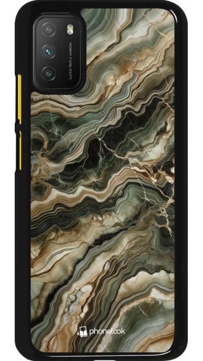 Xiaomi Poco M3 Case Hülle - Oliv Marmor