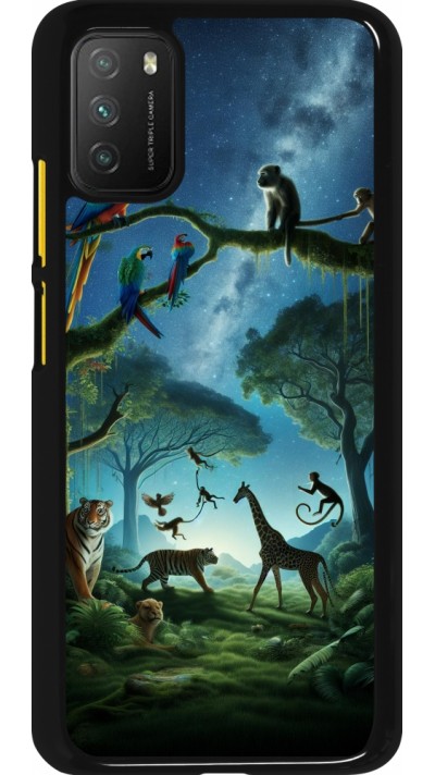 Xiaomi Poco M3 Case Hülle - Paradies der exotischen Tiere