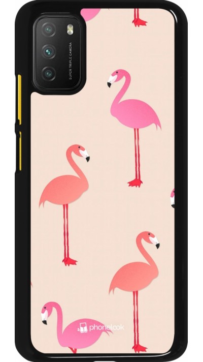 Coque Xiaomi Poco M3 - Pink Flamingos Pattern