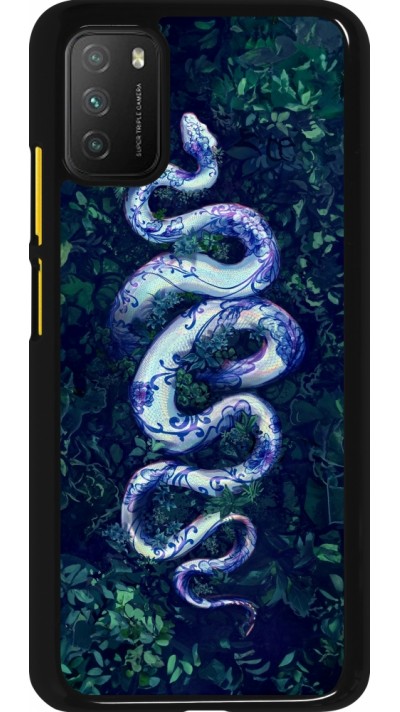 Xiaomi Poco M3 Case Hülle - Snake Blue Anaconda