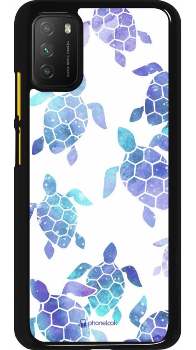 Xiaomi Poco M3 Case Hülle - Turtles pattern watercolor