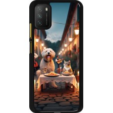 Coque Xiaomi Poco M3 - Valentine 2024 Dog & Cat Candlelight