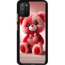 Xiaomi Poco M3 Case Hülle - Valentin 2024 Rosaroter Teddybär