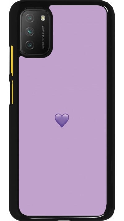 Coque Xiaomi Poco M3 - Valentine 2023 purpule single heart