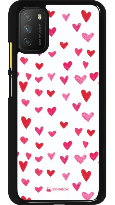 Xiaomi Poco M3 Case Hülle - Valentine 2022 Many pink hearts