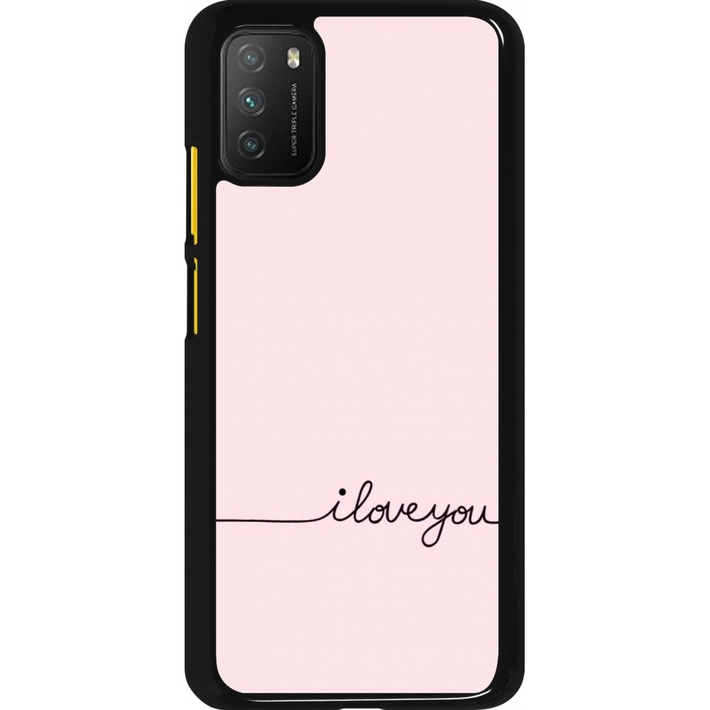 Xiaomi Poco M3 Case Hülle - Valentine 2023 i love you writing