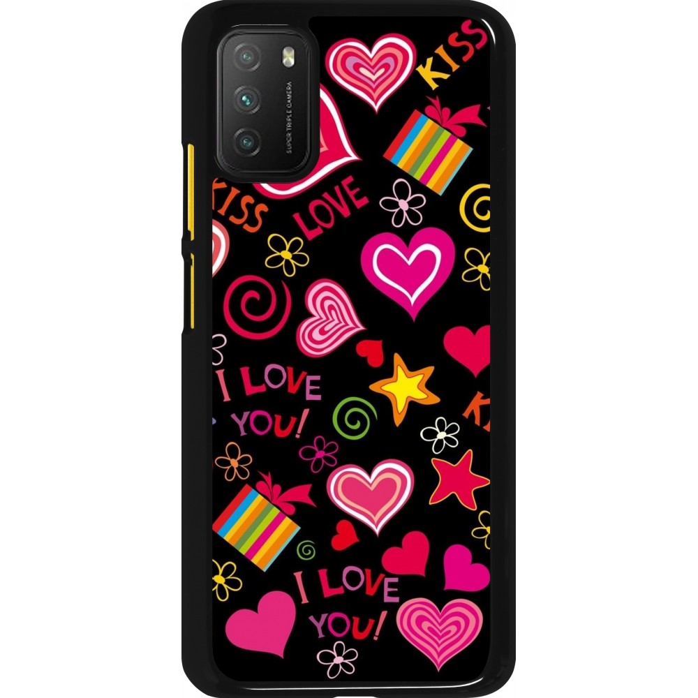 Xiaomi Poco M3 Case Hülle - Valentine 2023 love symbols