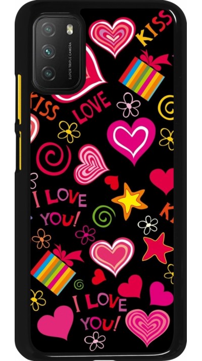 Coque Xiaomi Poco M3 - Valentine 2023 love symbols