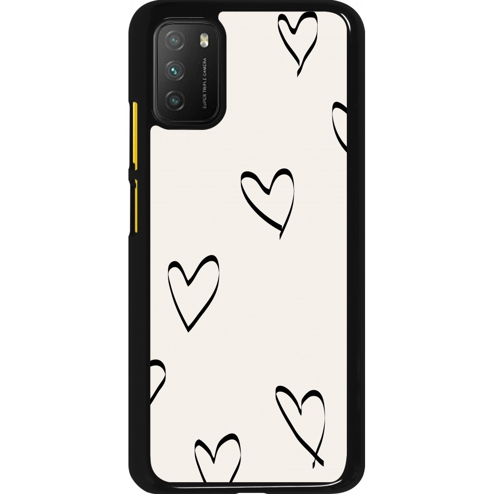 Coque Xiaomi Poco M3 - Valentine 2023 minimalist hearts