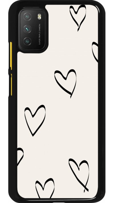 Coque Xiaomi Poco M3 - Valentine 2023 minimalist hearts