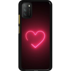 Coque Xiaomi Poco M3 - Valentine 2023 single neon heart