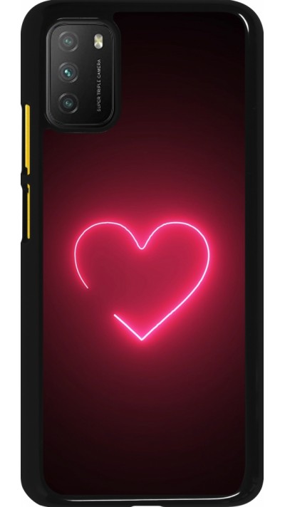 Coque Xiaomi Poco M3 - Valentine 2023 single neon heart