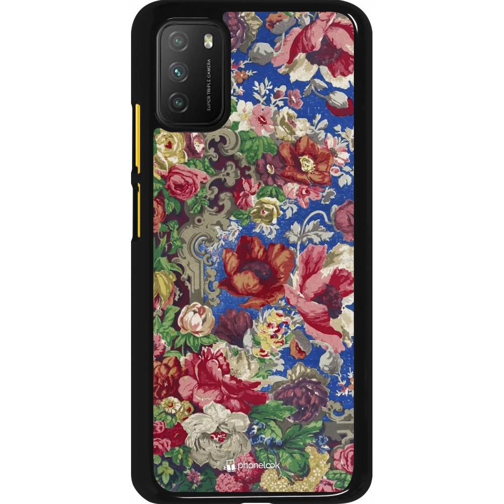 Xiaomi Poco M3 Case Hülle - Vintage Art Flowers