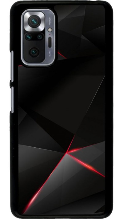 Coque Xiaomi Redmi Note 10 Pro - Black Red Lines