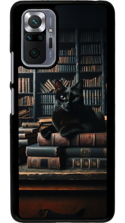 Xiaomi Redmi Note 10 Pro Case Hülle - Katze Bücher dunkel