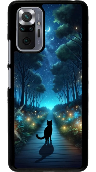 Coque Xiaomi Redmi Note 10 Pro - Chat noir promenade