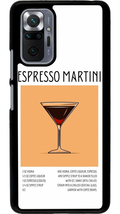 Xiaomi Redmi Note 10 Pro Case Hülle - Cocktail Rezept Espresso Martini
