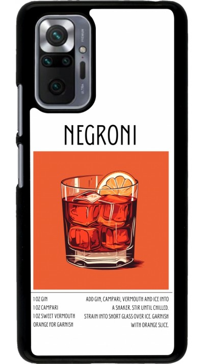 Xiaomi Redmi Note 10 Pro Case Hülle - Cocktail Rezept Negroni