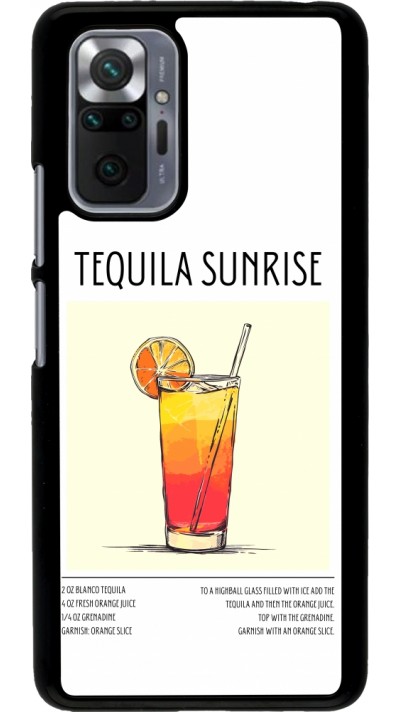 Xiaomi Redmi Note 10 Pro Case Hülle - Cocktail Rezept Tequila Sunrise