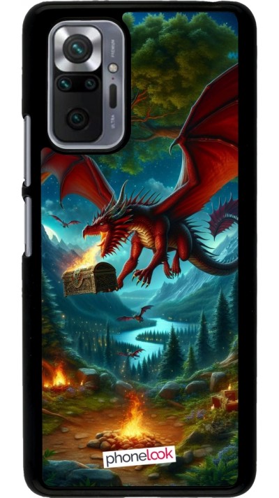 Coque Xiaomi Redmi Note 10 Pro - Dragon Volant Forêt Trésor