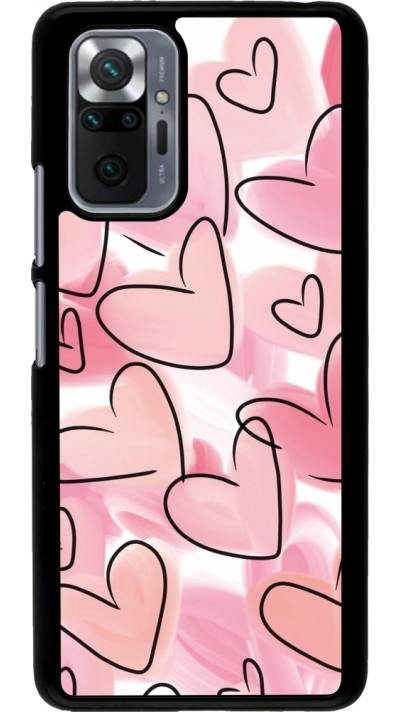 Xiaomi Redmi Note 10 Pro Case Hülle - Easter 2023 pink hearts