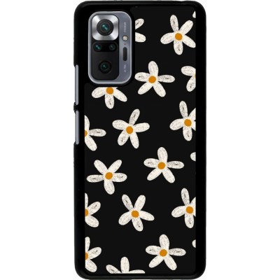Xiaomi Redmi Note 10 Pro Case Hülle - Easter 2024 white on black flower