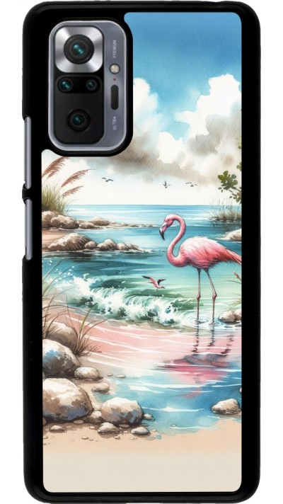 Xiaomi Redmi Note 10 Pro Case Hülle - Flamingo Aquarell