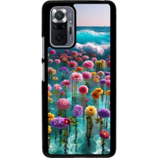 Xiaomi Redmi Note 10 Pro Case Hülle - Blumenmeer Wellen