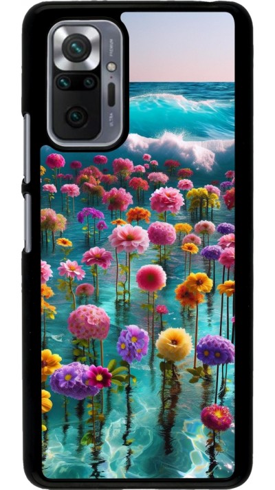 Xiaomi Redmi Note 10 Pro Case Hülle - Blumenmeer Wellen