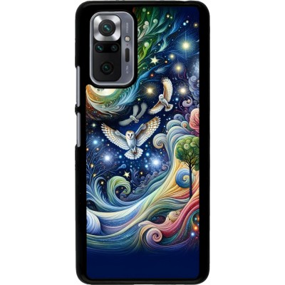 Xiaomi Redmi Note 10 Pro Case Hülle - Fliegender Blumen-Eule