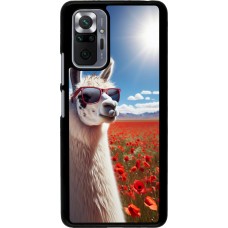 Xiaomi Redmi Note 10 Pro Case Hülle - Lama Chic in Mohnblume