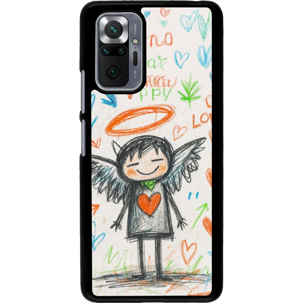 Xiaomi Redmi Note 10 Pro Case Hülle - Little Angel Sketch Love