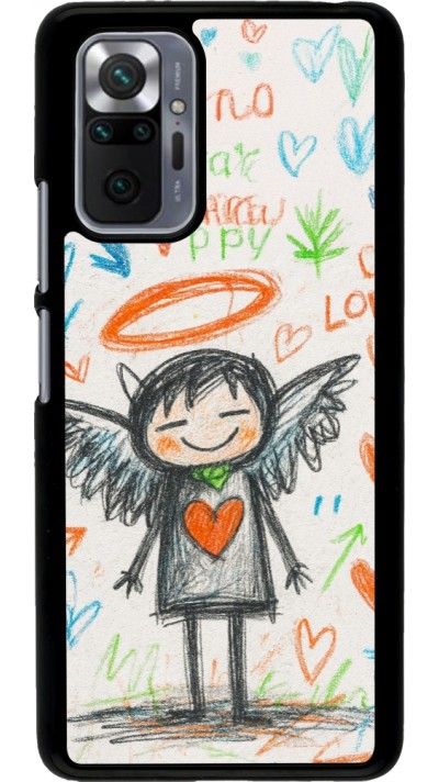 Xiaomi Redmi Note 10 Pro Case Hülle - Little Angel Sketch Love