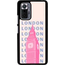 Xiaomi Redmi Note 10 Pro Case Hülle - London Pink Print