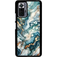 Xiaomi Redmi Note 10 Pro Case Hülle - Grüner Blauer Goldener Marmor